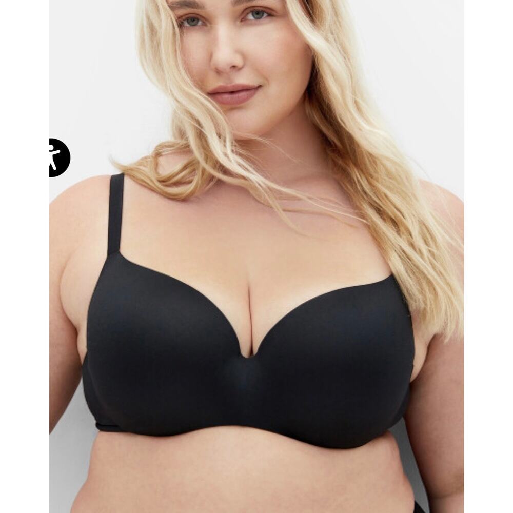 City Chic Black Bodycon Contour Bra 44DDD NWT